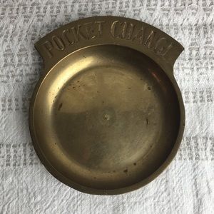 Brass Pocket Change Tray
